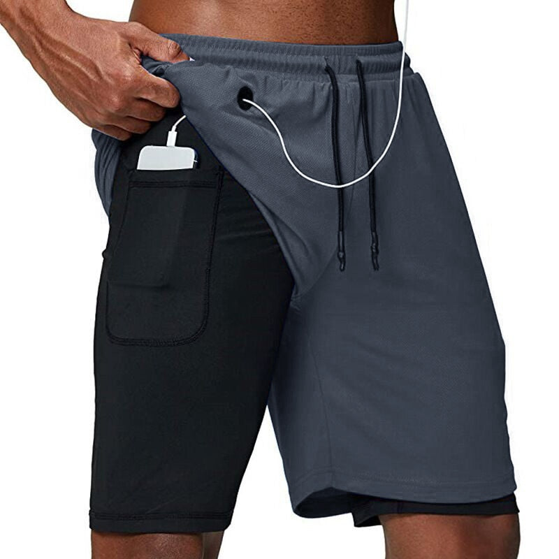Men's Running Shorts Fitness Gym Training Sports Shorts Quick Dry Workout Gym Sport Jogging Double Deck Summer Shorts The Clothing Company Sydney