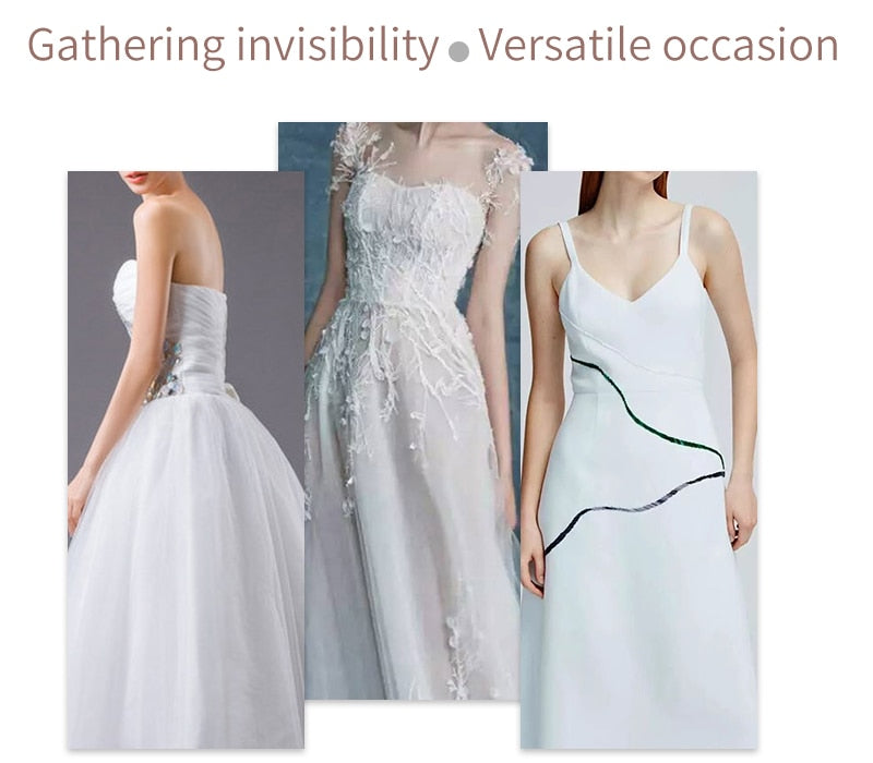 Invisible Push Up Strapless Bras Dress Wedding Party Sticky Self-adhesive Silicone Brassiere Breathable Deep U Bra Underwear The Clothing Company Sydney