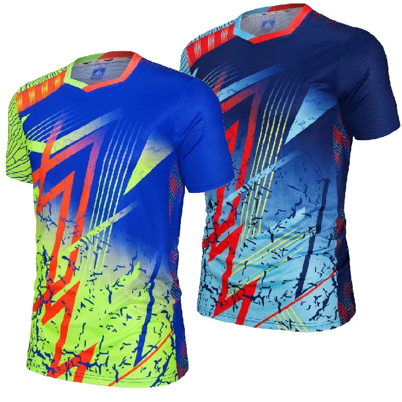 Quick-dry breathable badminton and tennis t-shirt for men and women by The Clothing Company Sydney, perfect for fitness and running.