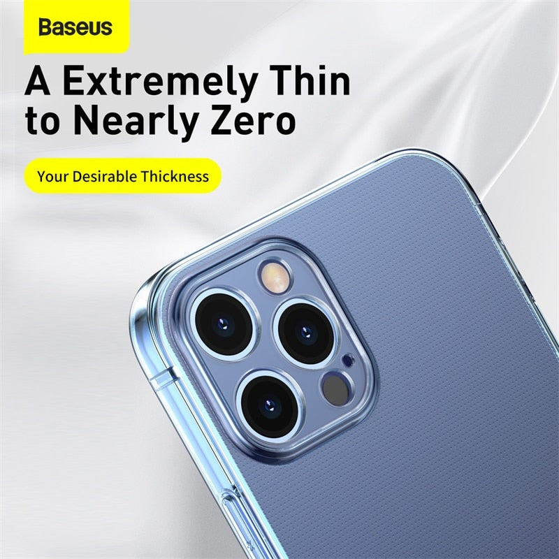 Transparent phone case for iPhone 12, 11, 13, 14, and 13 Pro Max with full lens protection, by The Clothing Company Sydney.