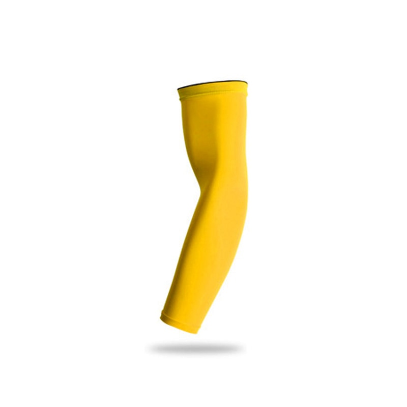 Sports arm compression sleeve by The Clothing Company Sydney, ideal for basketball, cycling, golf, running, and UV protection.