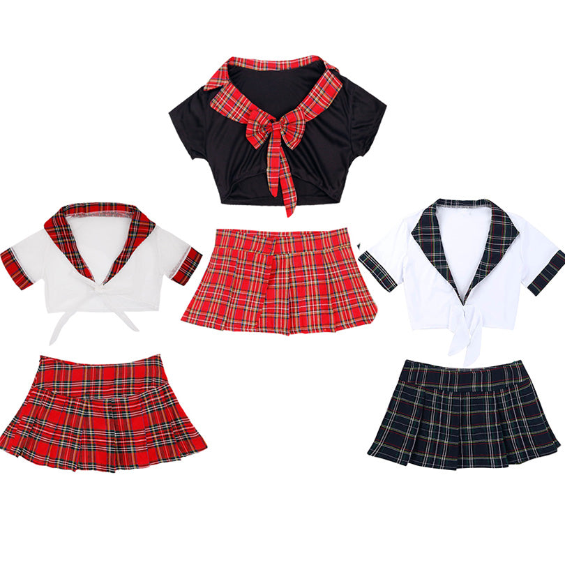 Plus size women's school costume uniform lingerie role play skirt, novelty student cosplay costume by The Clothing Company Sydney