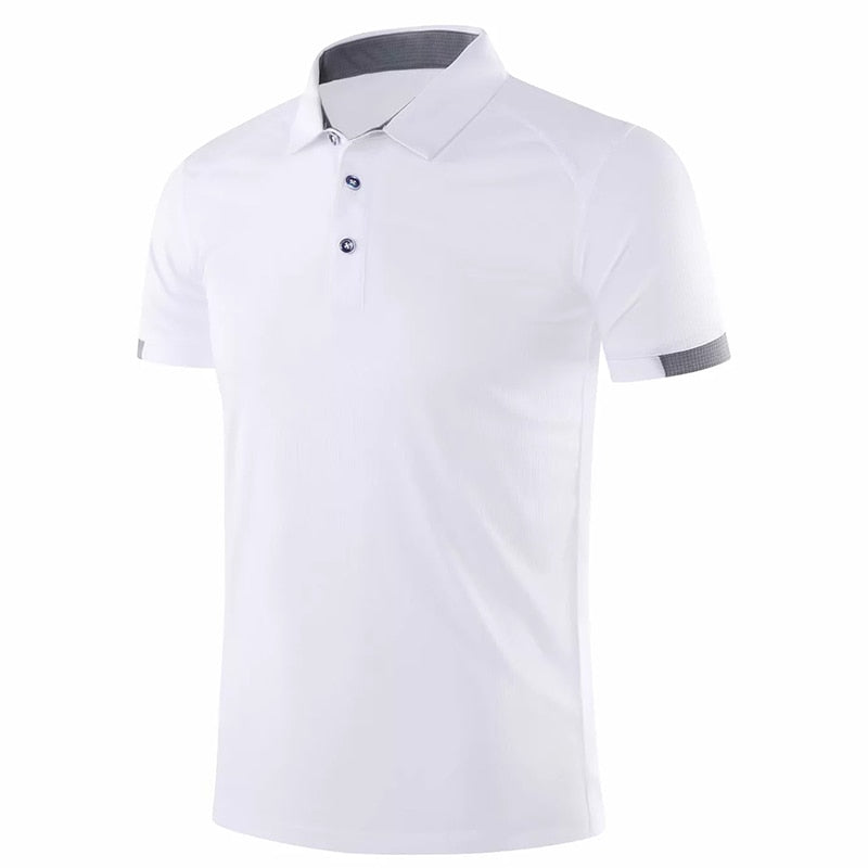 Men's and women's golf shirts and sports tops by The Clothing Company Sydney, designed for outdoor sports like golf, badminton, running, and soccer.