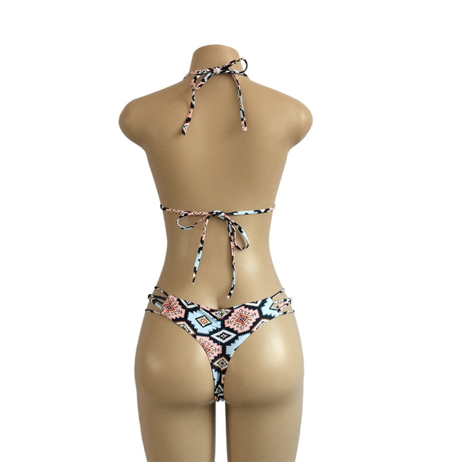 Two-piece bandage bikini for women with push-up style, low waist design, Brazilian swimwear from The Clothing Company Sydney.