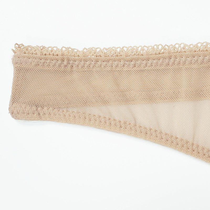 Ultra-thin cup mesh lace lingerie set with unlined bras and panties, plus size, by The Clothing Company Sydney.