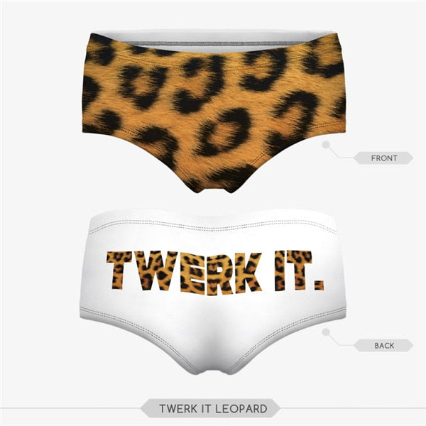 Printed lingerie panties from The Clothing Company Sydney featuring colorful floral patterns and smooth satin fabric.