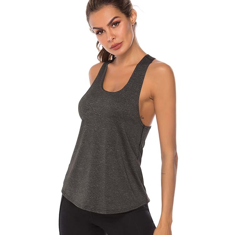 Women's sleeveless racerback running vest by The Clothing Company Sydney, athletic fitness sport tank top for gym and yoga.