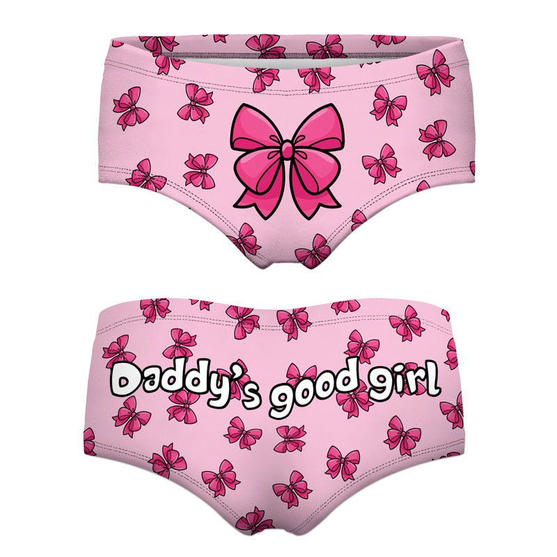 Printed lingerie underwear panties from The Clothing Company Sydney, featuring colorful floral and abstract patterns.