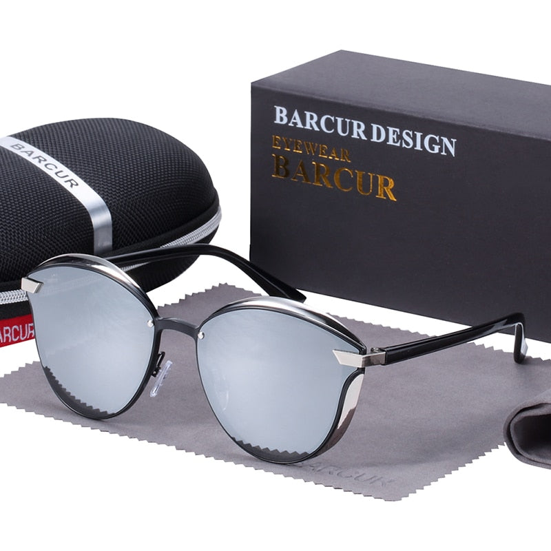 Round polarized women's sunglasses by The Clothing Company Sydney, stylish fashion accessories with UV protection.