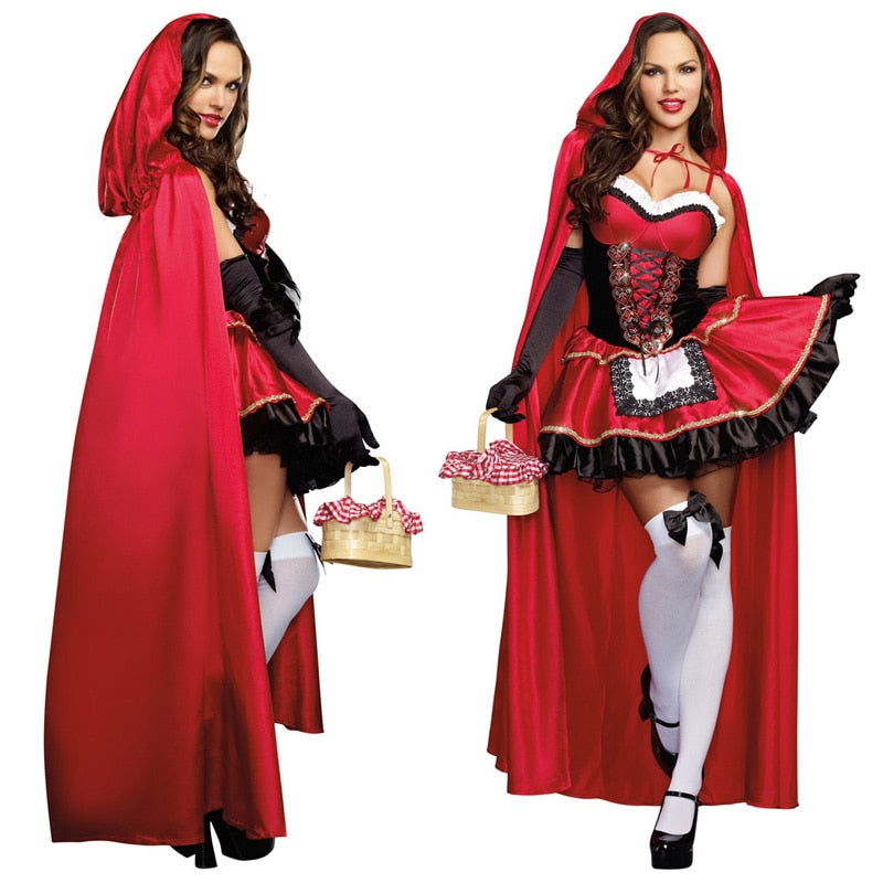Halloween Ladies Little Red Riding Hood Costume Fantasy Hen Party Robe Cosplay Game Uniform Fancy Dress The Clothing Company Sydney