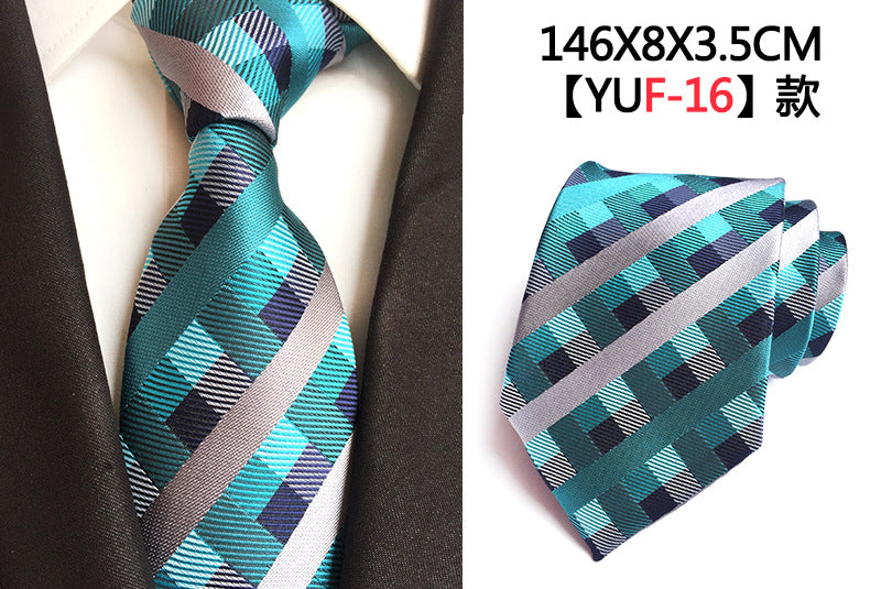 Luxury 8cm Men's Classic Tie Silk Jacquard Cravatta Floral Plaids Necktie Striped Ties Man Business Wedding Accessories The Clothing Company Sydney