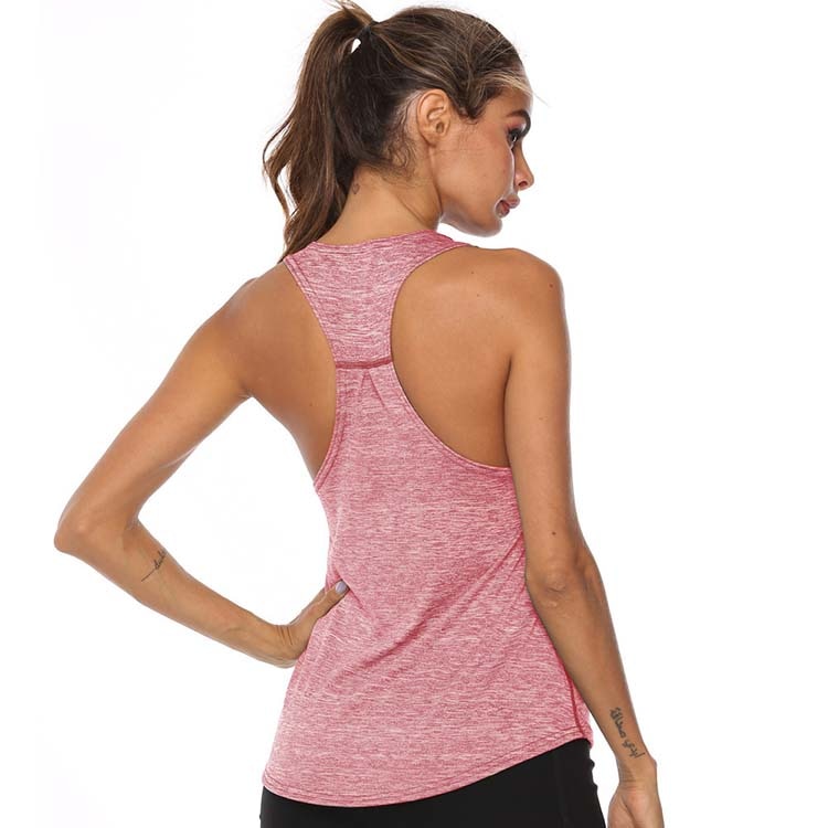Women's sleeveless racerback running vest by The Clothing Company Sydney, athletic fitness sport tank top for gym, yoga, and training.