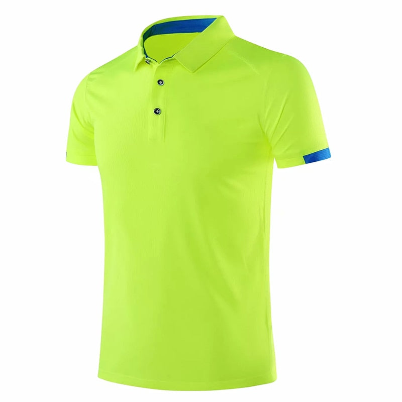 Men's and women's golf shirts by The Clothing Company Sydney, short sleeve outdoor sportswear top for golf, badminton, running, and soccer.