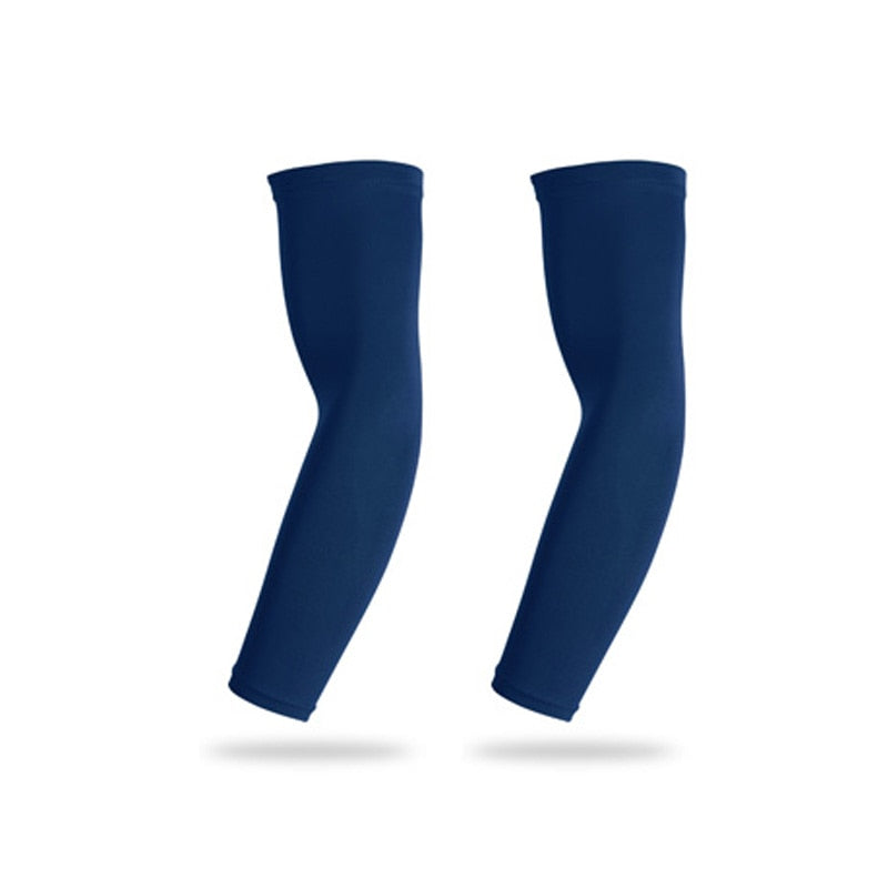Sports arm compression sleeve by The Clothing Company Sydney, ideal for basketball, cycling, golf, and running with UV protection.