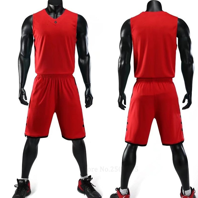 Men's and women's basketball jersey and shorts set by The Clothing Company Sydney, breathable and quick-dry basketball uniform.