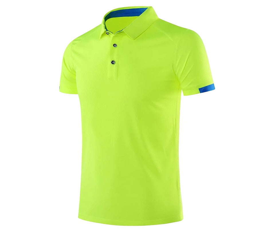 Men's and women's golf shirts and sports tops by The Clothing Company Sydney, short sleeve, suitable for golf, badminton, running, and soccer.