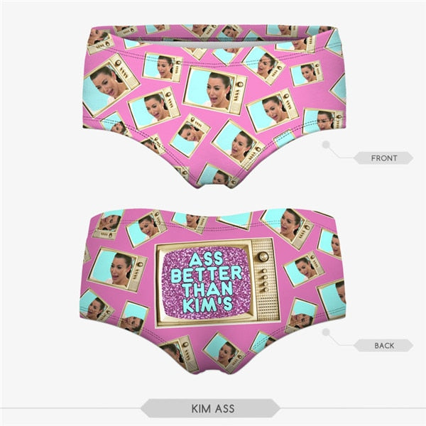Printed lingerie underwear panties from The Clothing Company Sydney, featuring colorful floral design on smooth fabric.