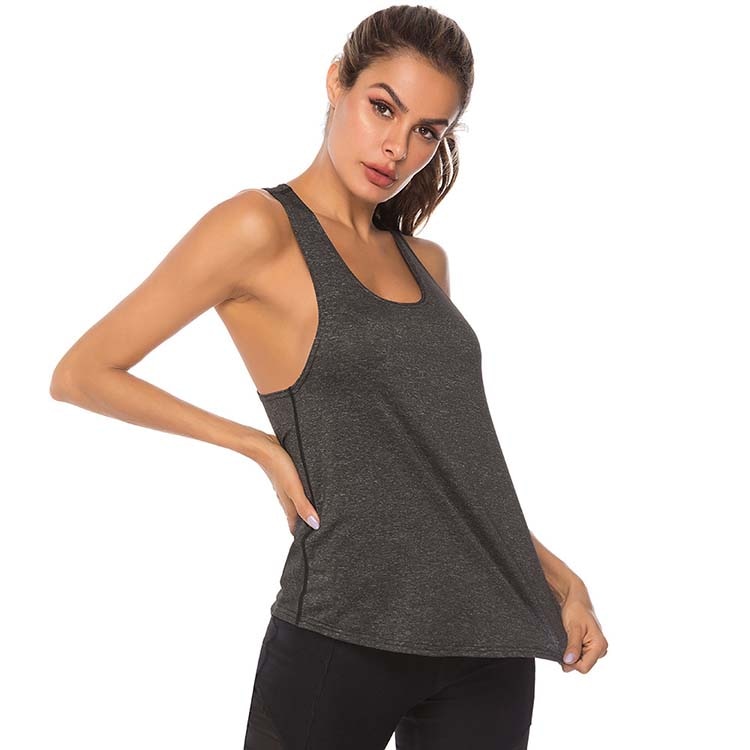 Women's sleeveless racerback running vest by The Clothing Company Sydney, athletic fitness sport tank top for gym, yoga, and running.