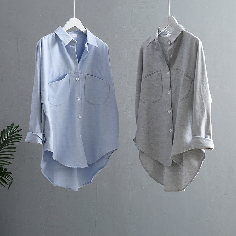 Long sleeve vintage women's blouse by The Clothing Company Sydney, spring and summer top with classic design and breathable fabric.