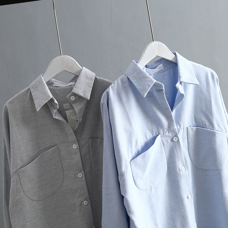 Vintage long sleeve women's blouse from The Clothing Company Sydney, featuring a spring-summer design and classic shirt style.