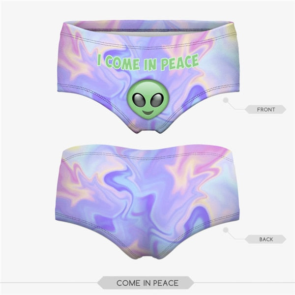 Printed lingerie panties from The Clothing Company Sydney featuring colorful floral patterns on comfortable underwear.