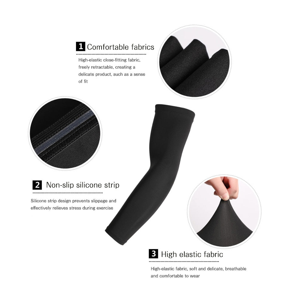 Sports Arm Compression Sleeve Basketball Cycling Golf Arm Warmer Summer Running UV Protection Volleyball Sunscreen Bands The Clothing Company Sydney