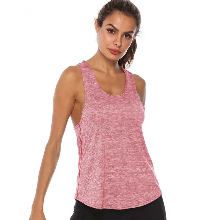 Women's sleeveless racerback running vest by The Clothing Company Sydney, athletic fitness sport tank top for gym, yoga, and running