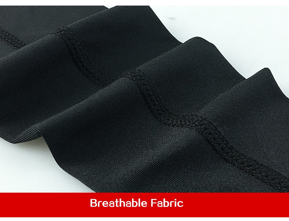 Sports arm compression sleeve by The Clothing Company Sydney, ideal for basketball, cycling, golf, running, with UV protection bands.