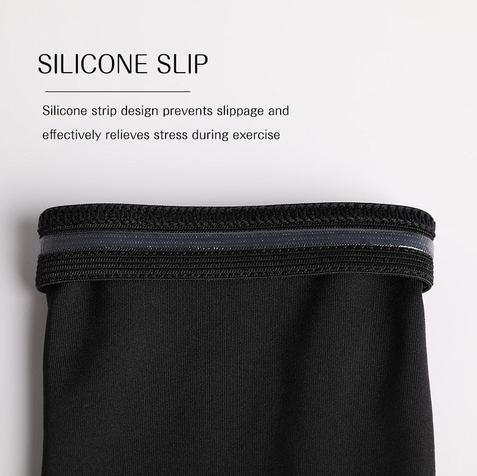 Sports arm compression sleeve by The Clothing Company Sydney, perfect for basketball, cycling, golf, running, and UV protection.