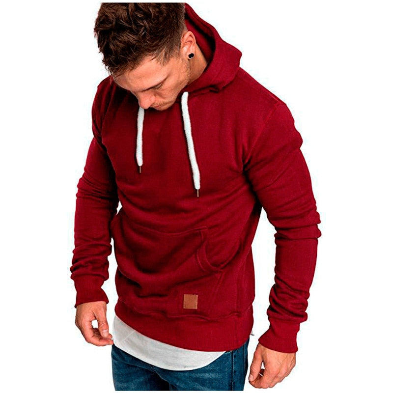 Men's long sleeve hoodie sweatshirt by The Clothing Company Sydney, casual autumn spring hooded top with a comfortable fit.
