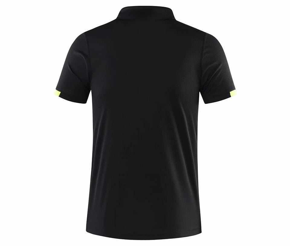Men's golf shirt by The Clothing Company Sydney, short sleeve outdoor sportswear top for golf, badminton, running, and soccer.