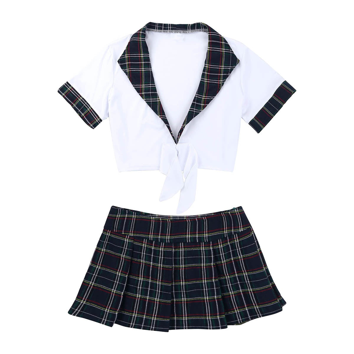 Plus size women's school costume uniform lingerie role play skirt, featuring a novelty student cosplay outfit from The Clothing Company Sydney.