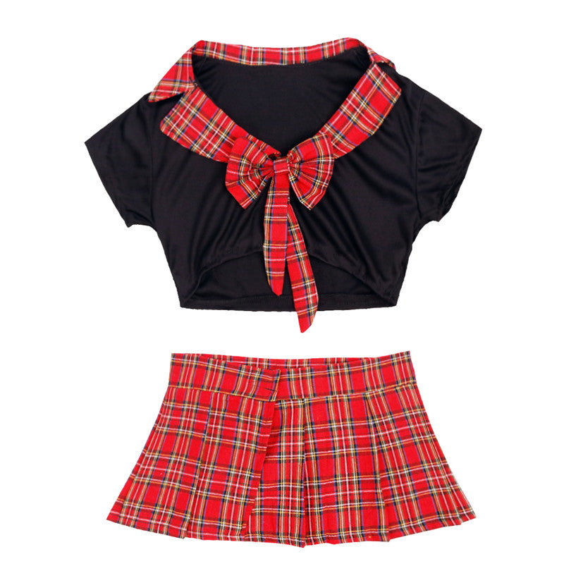 Plus size women's school costume uniform lingerie role play skirt, novelty student cosplay attire by The Clothing Company Sydney