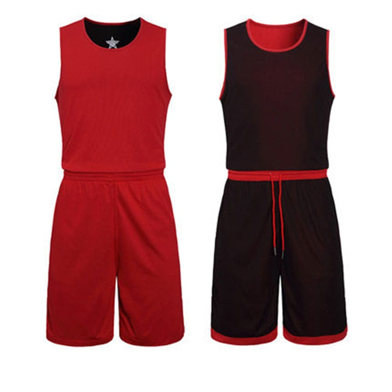 Reversible 2-piece basketball jerseys set for kids and adults, featuring sporty uniforms for boys, girls, men, and women.