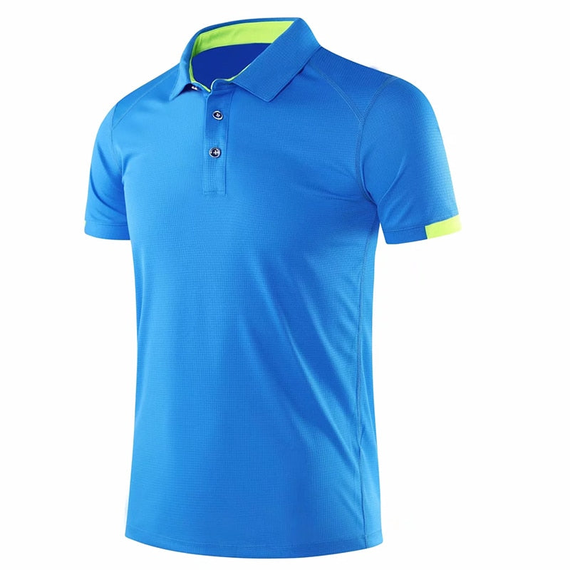 Men and women’s golf and sports tops featuring short sleeves, made by The Clothing Company Sydney for outdoor sports and active wear.
