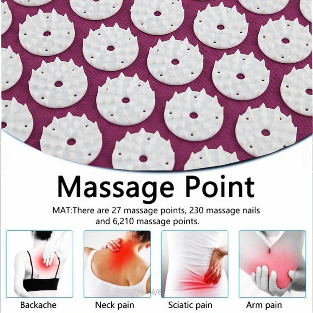 Acupressure Mat Massage Relieve Stress Back Body Pain Spike Cushion Yoga Acupuncture Mat The Clothing Company Sydney