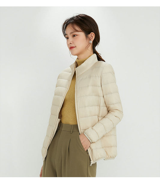 Winter Women's Stand Collar 90% White Duck Down Jacket Ultra Light Down Jackets Slim Long Sleeve Parkas Candy Color Jacket The Clothing Company Sydney