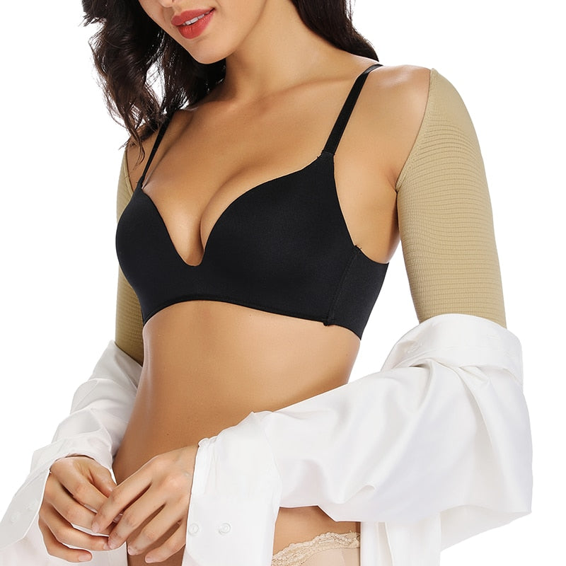 Arm shaper and back support shapewear from The Clothing Company Sydney with shoulder correction and anti-cellulite design.
