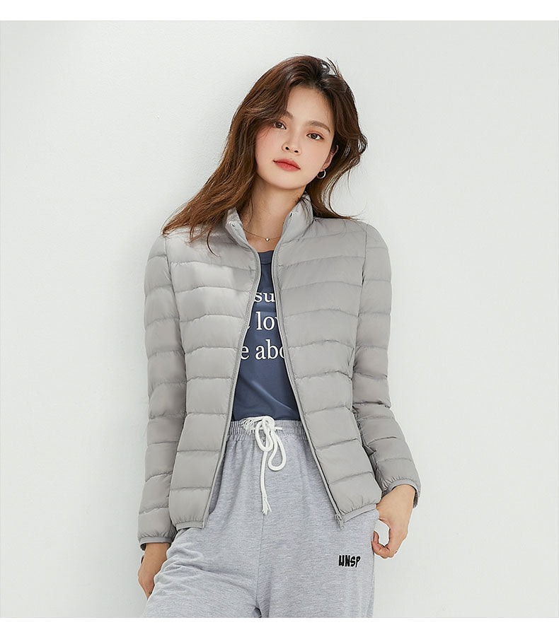 Winter Women's Stand Collar 90% White Duck Down Jacket Ultra Light Down Jackets Slim Long Sleeve Parkas Candy Color Jacket The Clothing Company Sydney