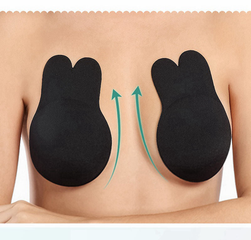 Silicone push-up invisible bra with transparent straps, backless bralette lingerie top, reusable and suitable for wedding or special occasions