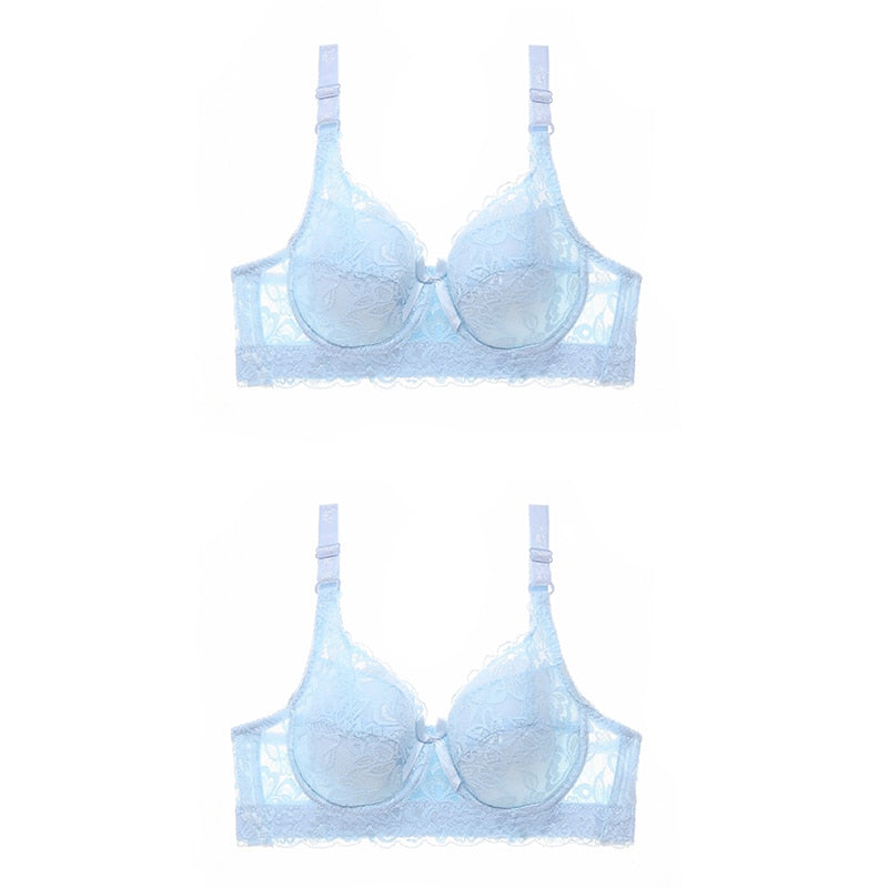 Plus size lace push-up bra and bralette set from The Clothing Company Sydney, backless lingerie tops with floral lace design.