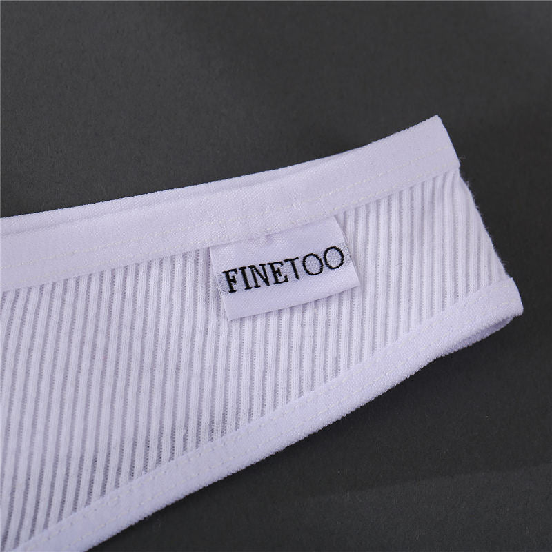 Three cotton G-string panties in solid colors from The Clothing Company Sydney, showcasing comfortable lingerie and underwear.