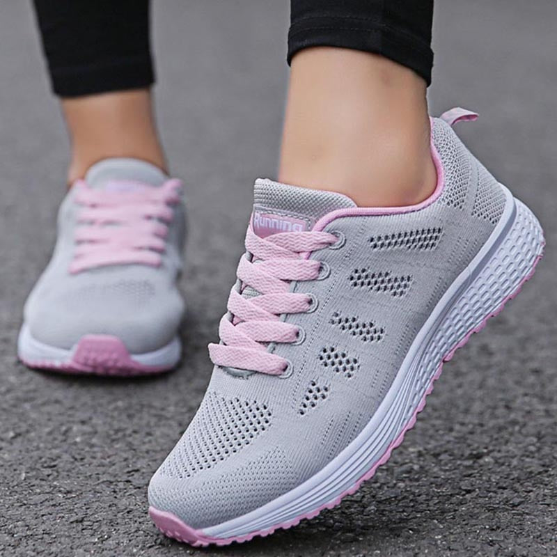 Women's lace-up sneakers by The Clothing Company Sydney featuring platform, vulcanized sole, breathable fabric, and stylish fashion design.