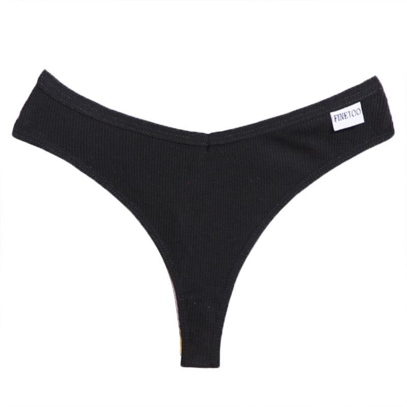 Cotton fruit embroidery G-string underwear by The Clothing Company Sydney featuring a T-back thong design and delicate floral details.