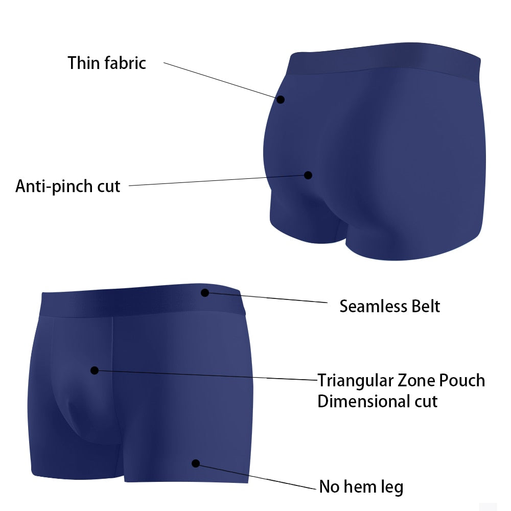 Four men's boxer briefs from The Clothing Company Sydney, breathable antibacterial trunks in a 4-pack, stylish and comfortable.