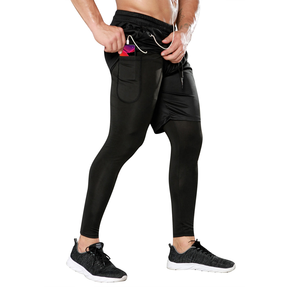 Men's Gym Pants Outdoor Tights Double-Layer Quick Drying Bodybuilding Casual Fitness Running Workout Basketball Sweatpants The Clothing Company Sydney