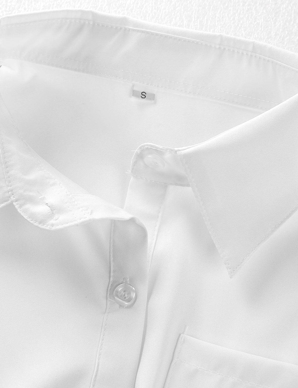 Adult school uniform cheerleading cosplay costume featuring a collar crop top with ribbon and a mini pleated skirt.