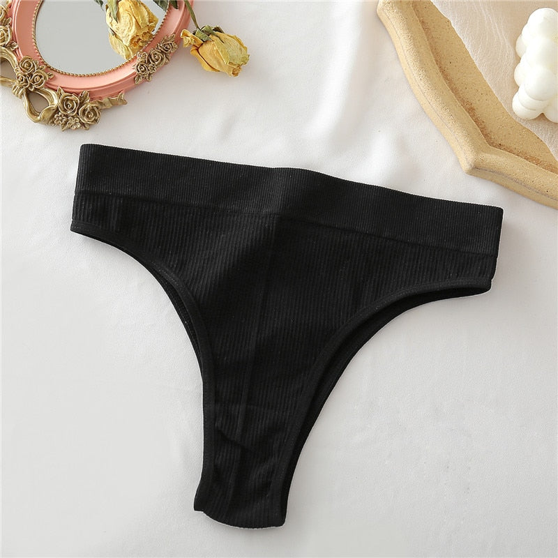 Two seamless women thong panties in cotton blend, bikini style, comfortable G-string underwear from The Clothing Company Sydney.
