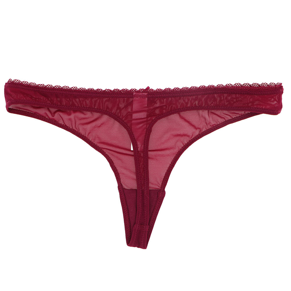 Ultra-thin transparent yarn lingerie set with bras, garters, thongs, and stockings from The Clothing Company Sydney.