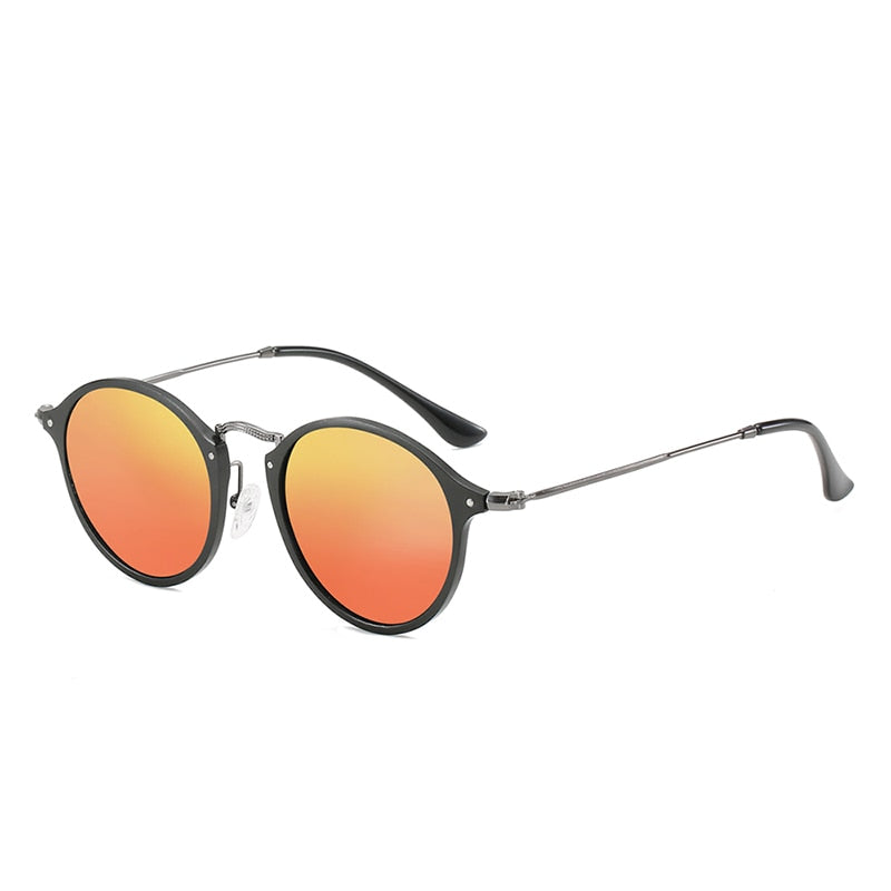 Vintage aluminum magnesium round sunglasses for men and women with polarized lenses, retro style eyewear by The Clothing Company Sydney